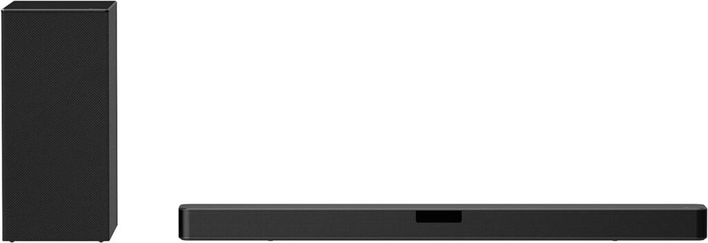 LG SN5Y Sound Bar w/Subwoofer, 2.1 ch, 400W, Power, High Res Audio, DTS Virtual: X, AI Sound Pro, Wireless Surround Sound Ready, Bluetooth Connectivity - Black