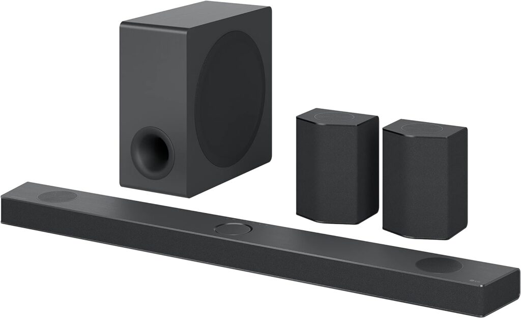 LG Sound Bar with Surround Speakers S95QR - 9.1.5 Channel, 810 Watts Output, Home Theater Audio with Dolby Atmos, DTS:X, and IMAX Enhanced, Black