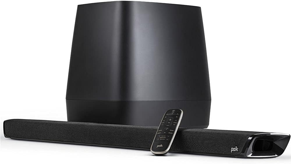 Polk Audio MagniFi 2 Sound Bar Wireless Subwoofer (2020 Model) with 3D Audio Built-in Chromecast - Universal 4K Compatibility - HDMI Optical Cables Included