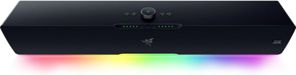 Razer Leviathan V2: Multi-Driver PC Gaming Soundbar with Subwoofer - THX Spatial Audio - Compact Design - Chroma RGB - Bluetooth 5.2 - for Desktop/Laptop, Smartphones, Tablets Nintendo Switch