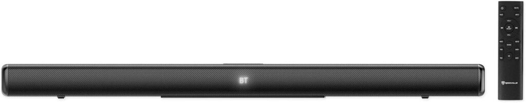 Rockville ONE-BAR All in One SoundBar 2.1 Bluetooth Sound Bar w/Sub Built in, BLACK