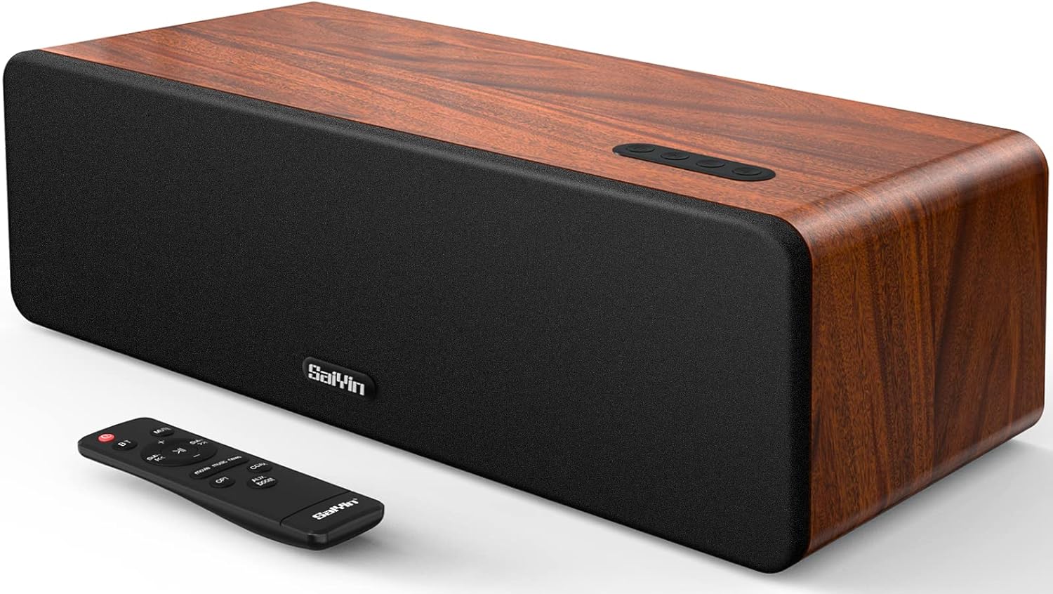 Saiyin 16.5” Wooden TV Speakers Soundbar Review