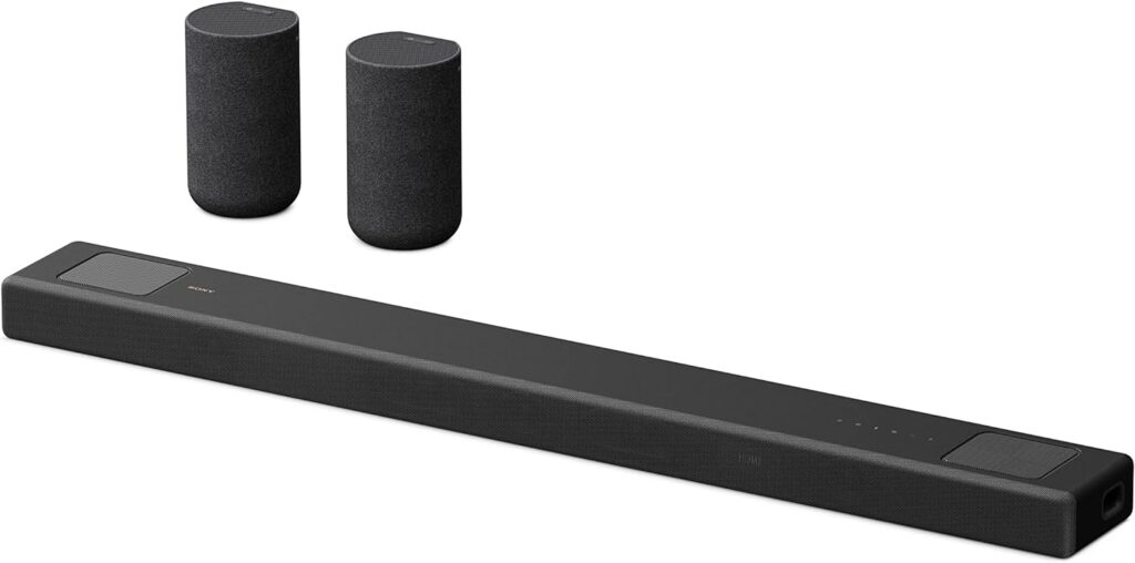 Sony HT-A5000 5.1.2ch Dolby Atmos Sound Bar Surround Sound Home Theater w/DTS:X 360 Reality Audio, Works w/Alexa Google Assistant + SA-SW3 Wireless Subwoofer + SA-RS3S Wireless Rear Speakers