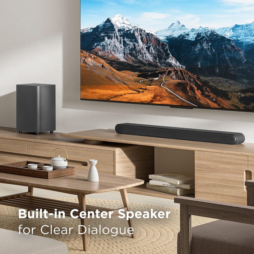 TCL 5.1ch Sound Bar with Wireless Subwoofer (S4510, 2023 - Model), Built-in Center Channel, 2 Rear Surround Sound Speakers, Dolby Audio, DTS Virtual:X, Bluetooth, Wall Mount / HDMI cable included