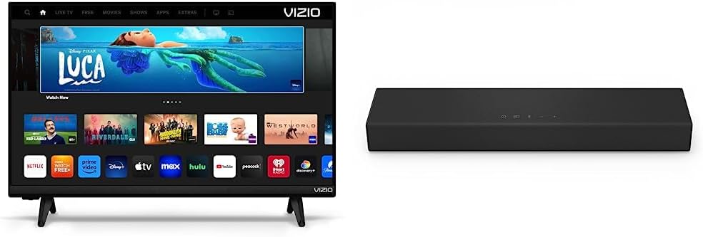 VIZIO 24-inch D-Series Smart TV  2.0 Home Theater Sound Bar Bundle